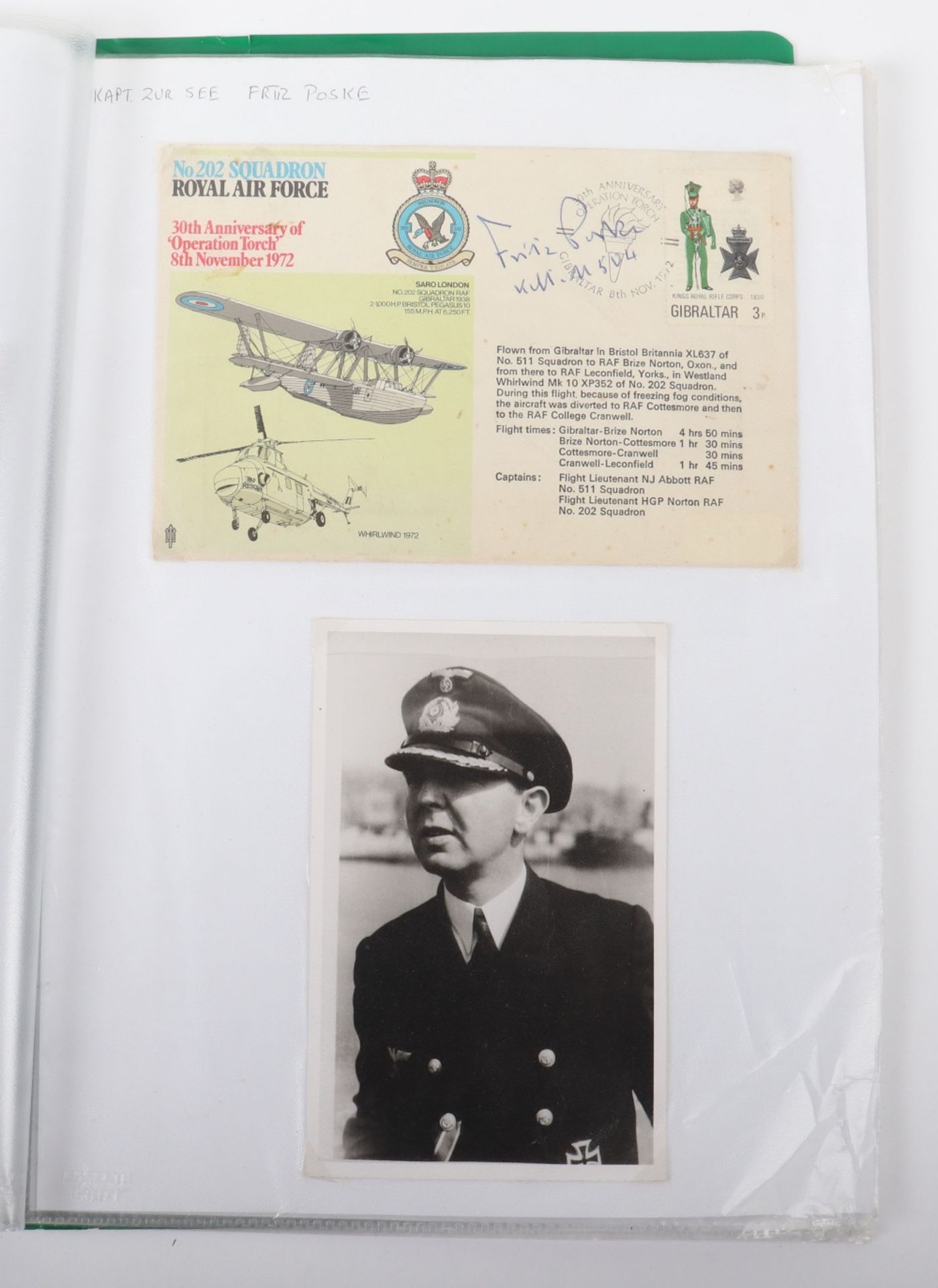 5x Signatures of Kriegsmarine / U-Boat Knights Cross Winners - Image 2 of 7