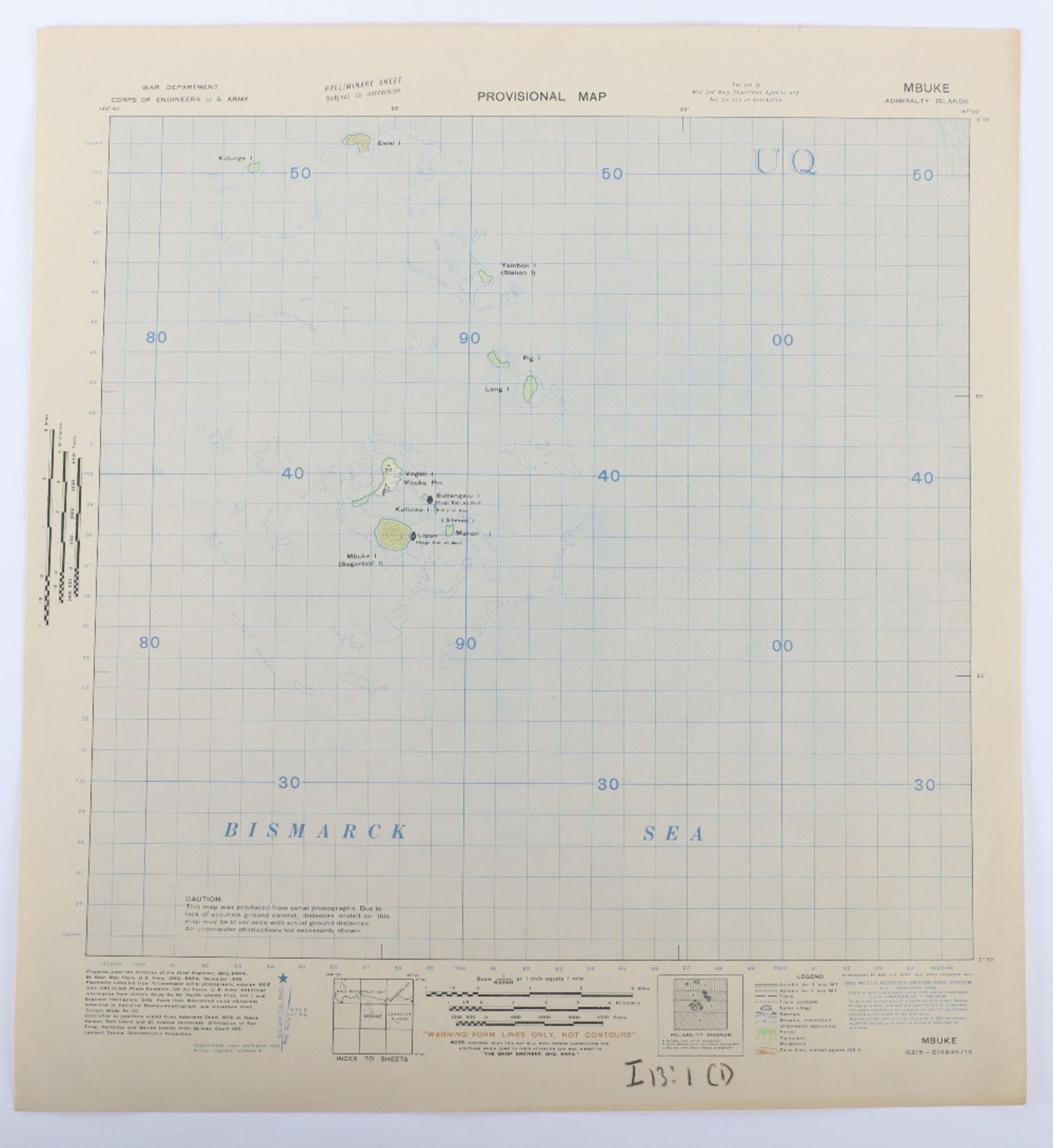 Series of Original Provisional Maps of the Admiralty Islands in the Bismarck Sea - Bild 5 aus 11