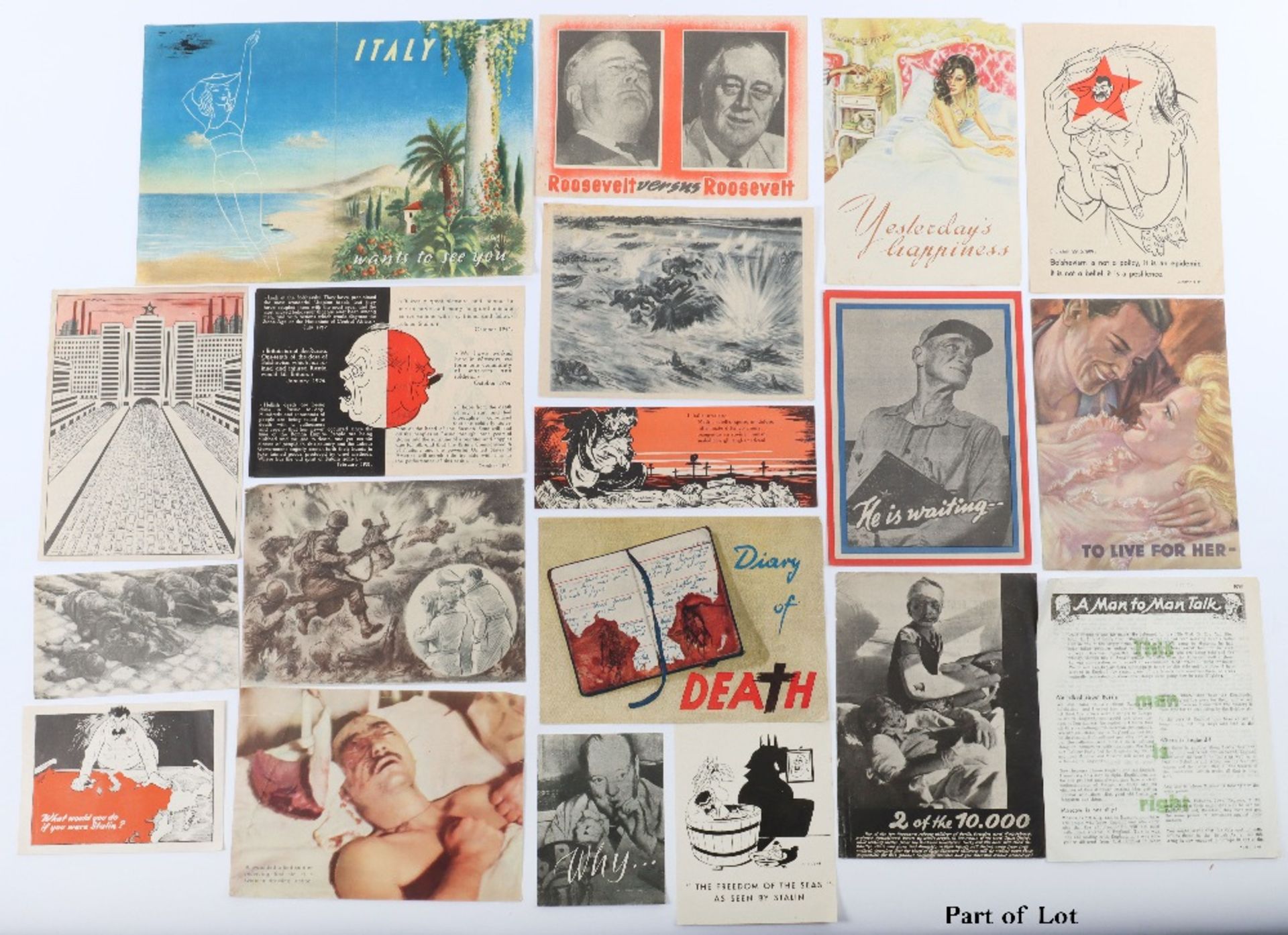 Large and Very Appealing Collection of Propaganda Leaflets - Bild 3 aus 6