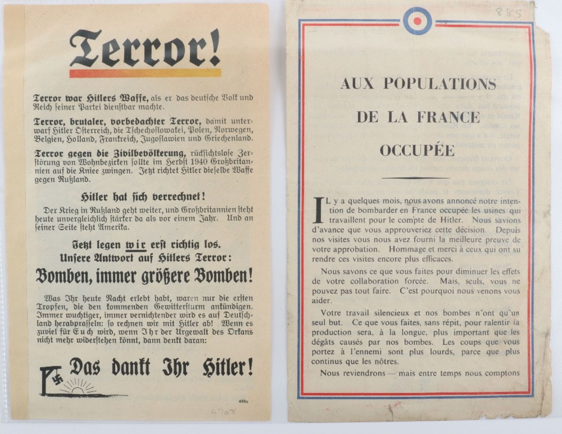 Another Collection of Rare and Interesting Mainly WWII Propaganda Leaflets - Bild 5 aus 30