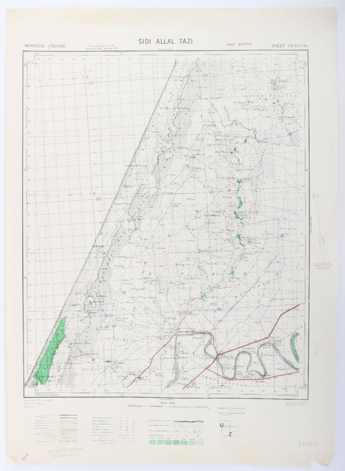 Maps, GSGS 4233 Morocco 1:50K WWII Period, - Bild 6 aus 6