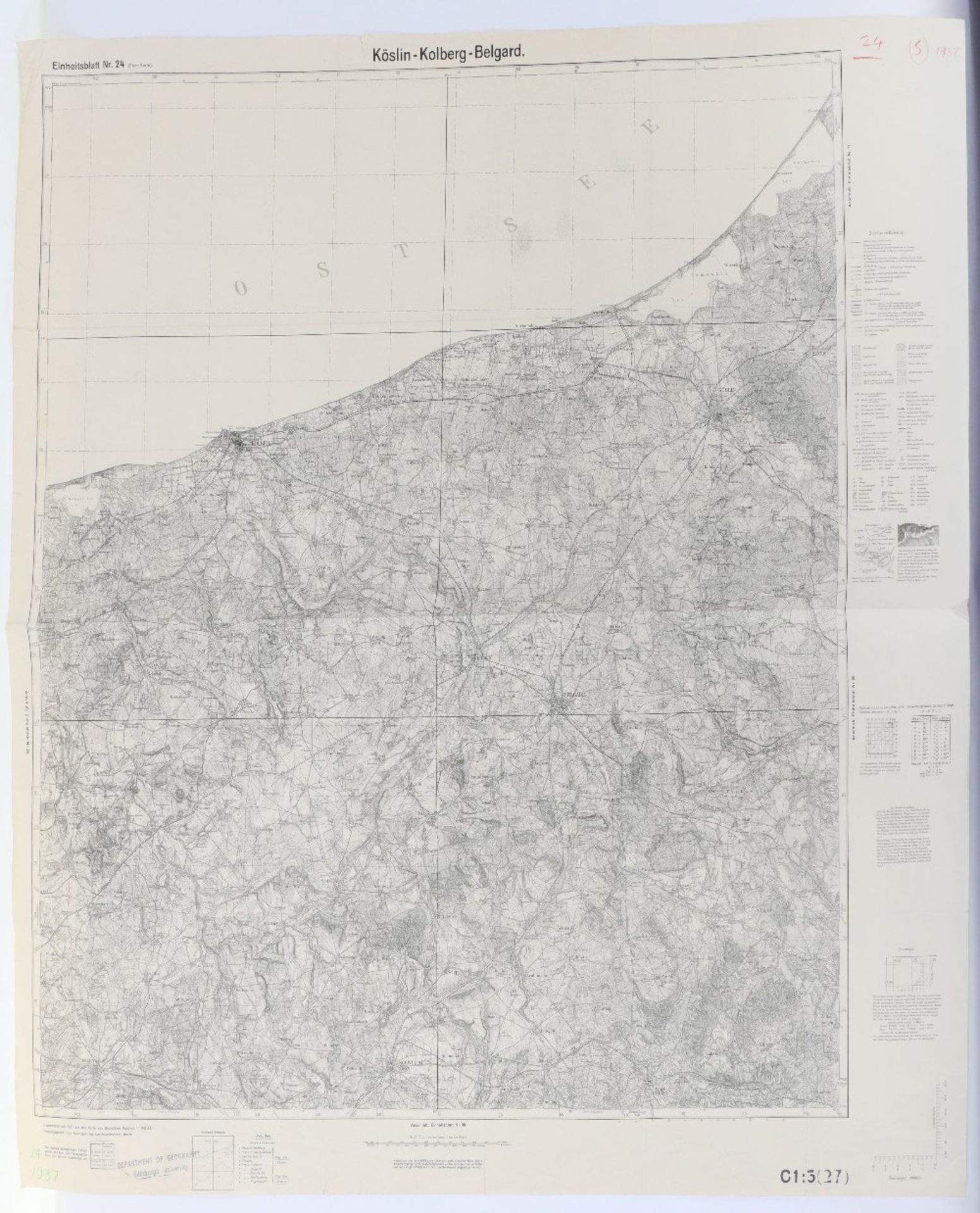 Maps, Einheitsblatt, Sonderausgabe 1:100K WW2 Period - Bild 2 aus 6