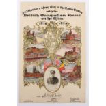 Coloured Printed Scroll "In Memory of my stay in the Rheine Calley with the British Occupation Force