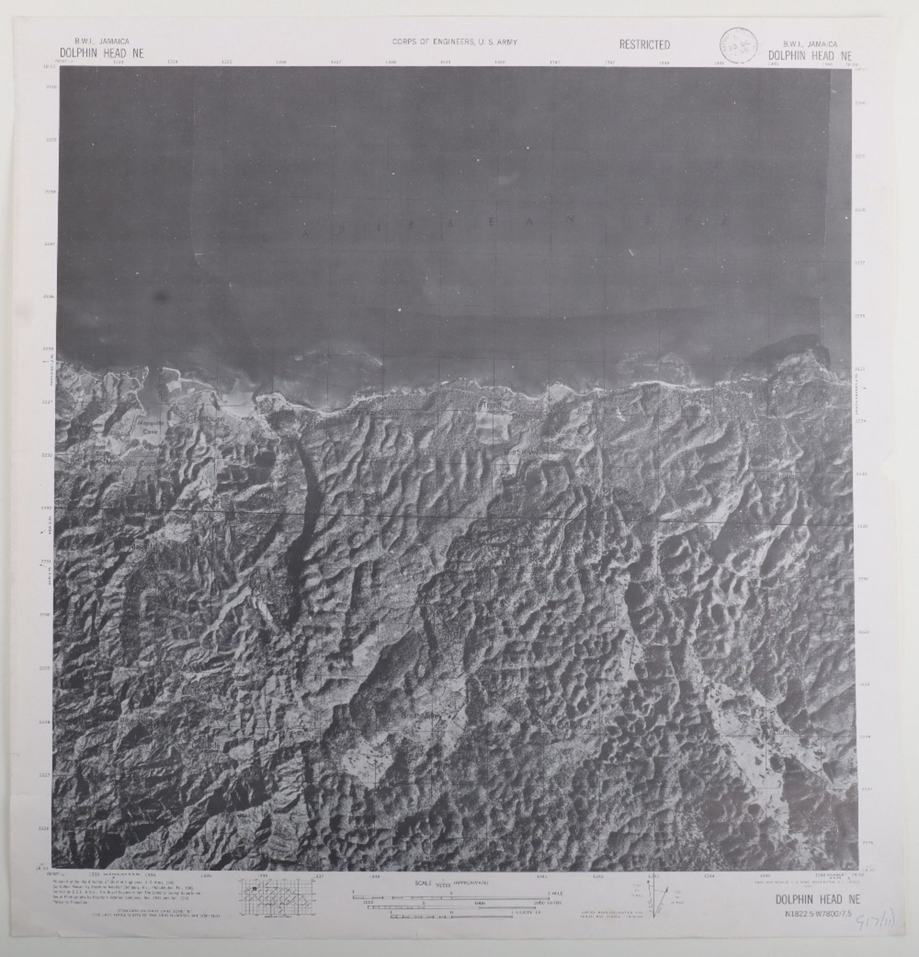 Aerial Mosiac Photographic maps Jamaica 1942 - Image 3 of 4