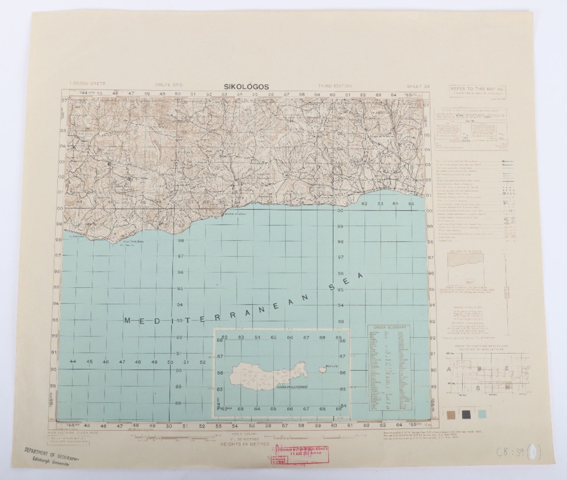 Maps. Important full set of Crete Scene of the first major Airborne invasion in 1941 - Bild 3 aus 4