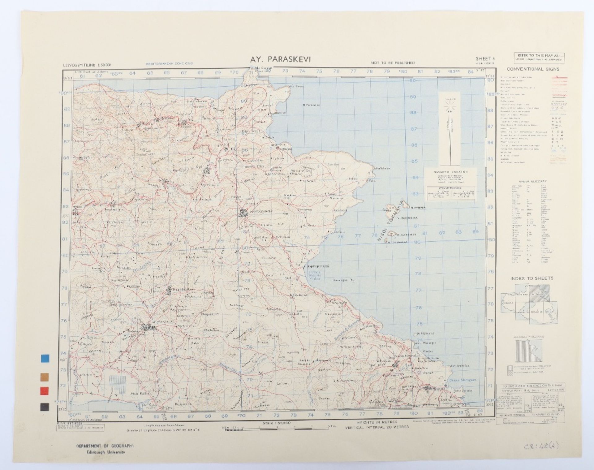 Maps, Agean Islands 1:50K MDR 611/8213 & 6171/8225 Wartime Editions - Bild 4 aus 4