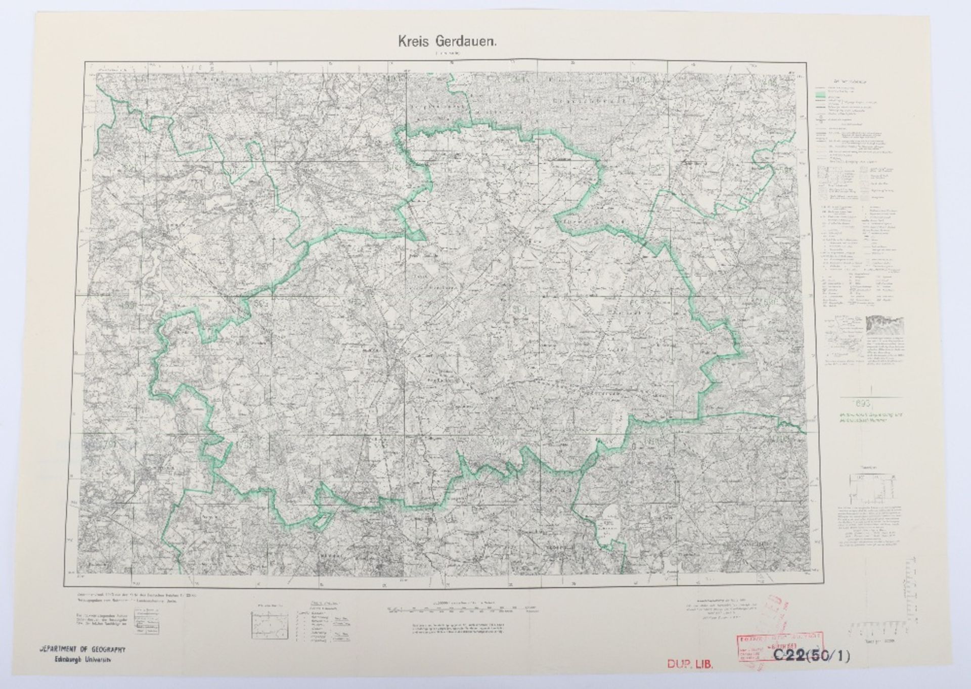 Maps, Zusamendruck aus der Karte des Deutschen Reich - Bild 25 aus 28