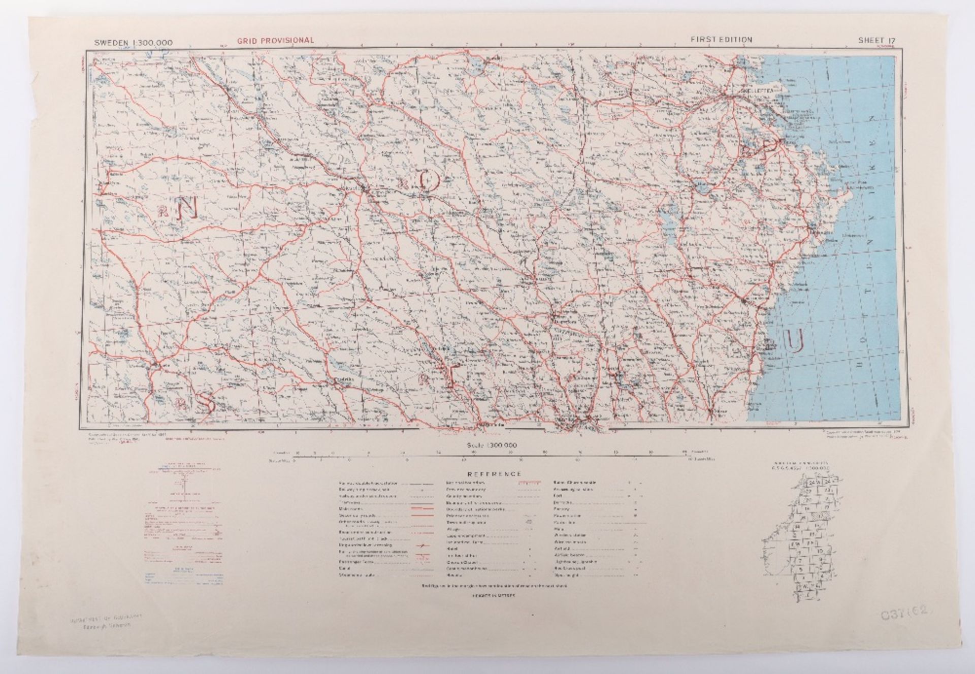 Maps,GSGS4567 Sweden 1:300K WW2 Period - Bild 7 aus 7