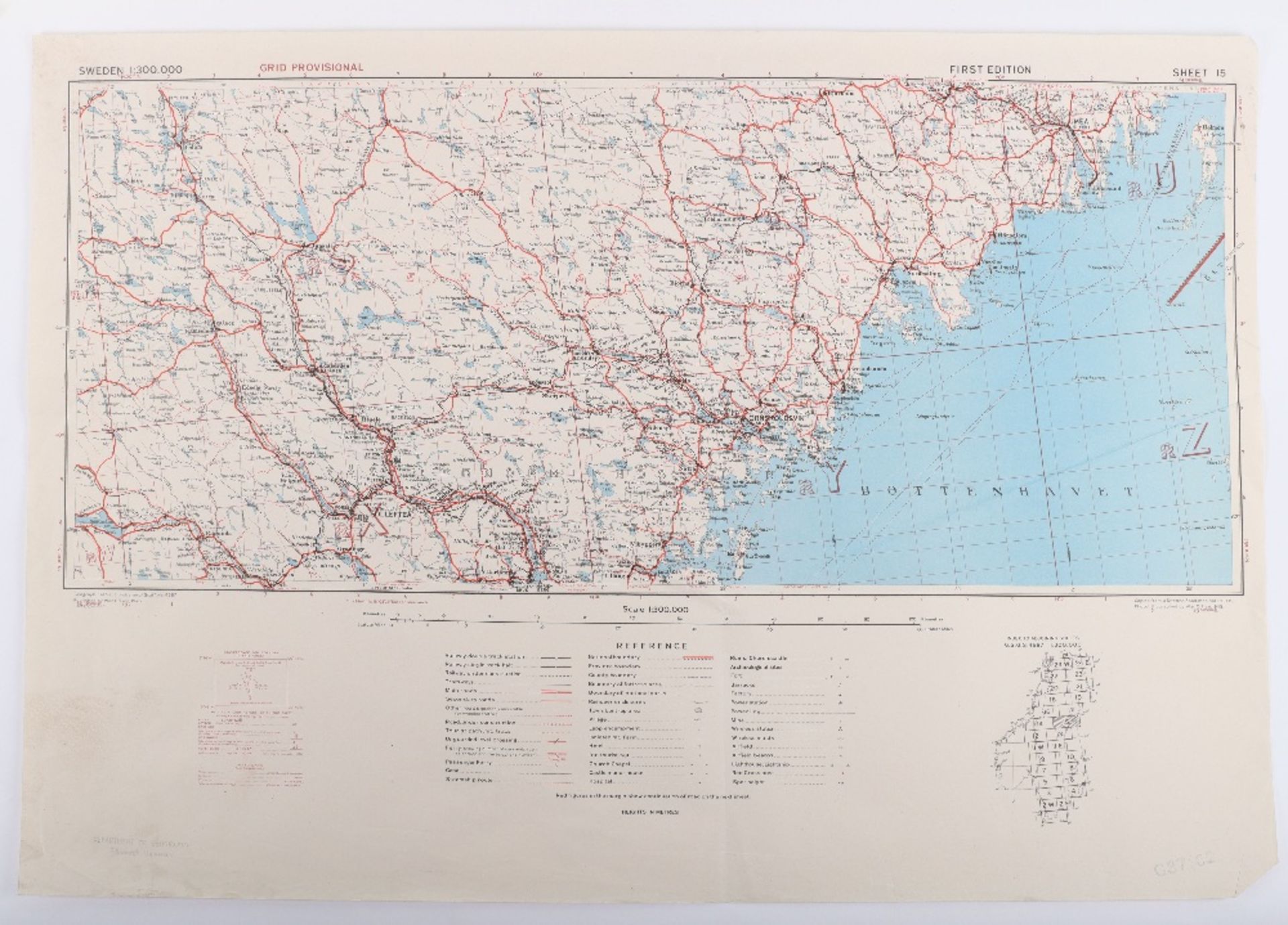 Maps,GSGS4567 Sweden 1:300K WW2 Period - Bild 5 aus 7