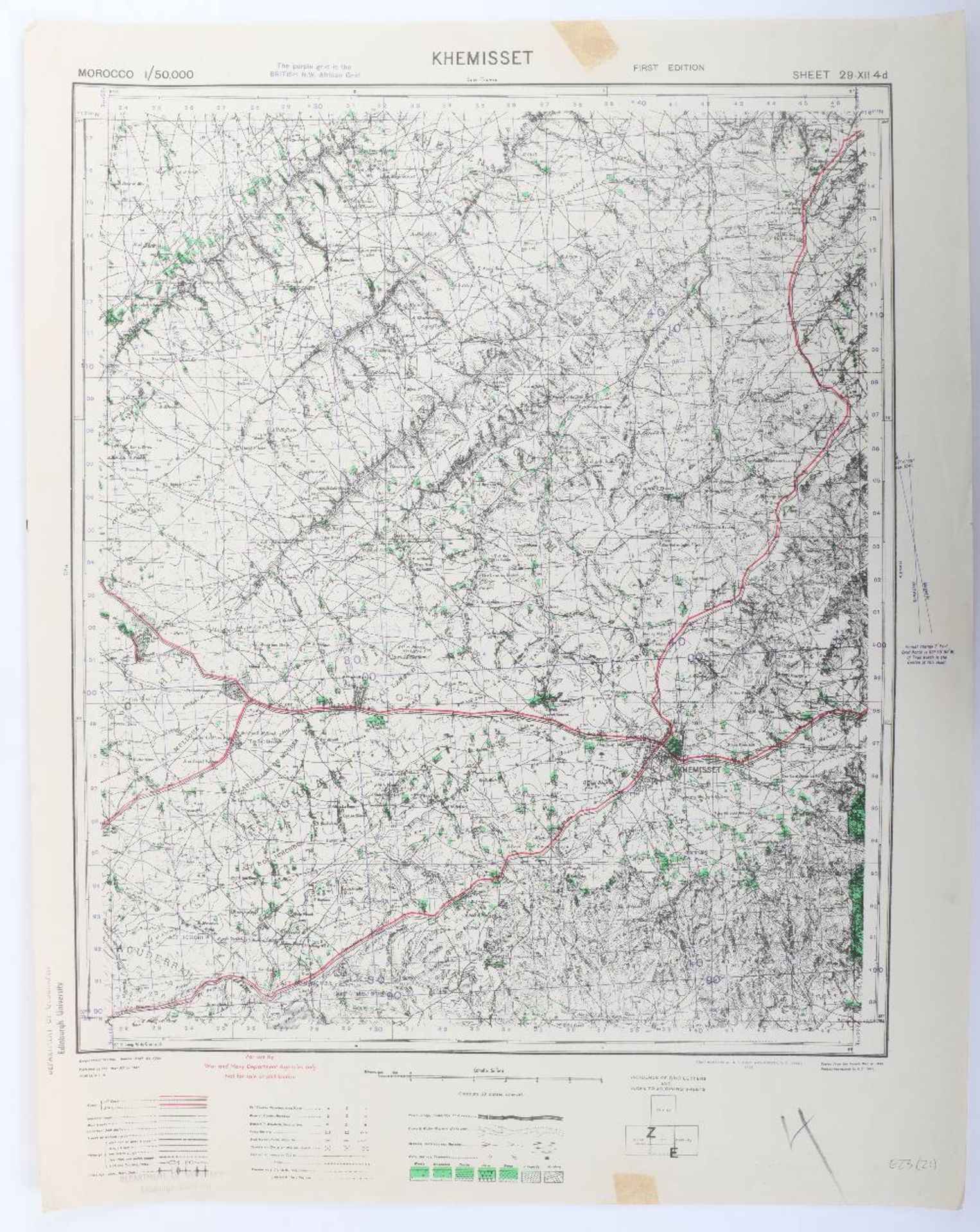 Maps, GSGS 4233 Morocco 1:50K WWII Period, - Bild 2 aus 6