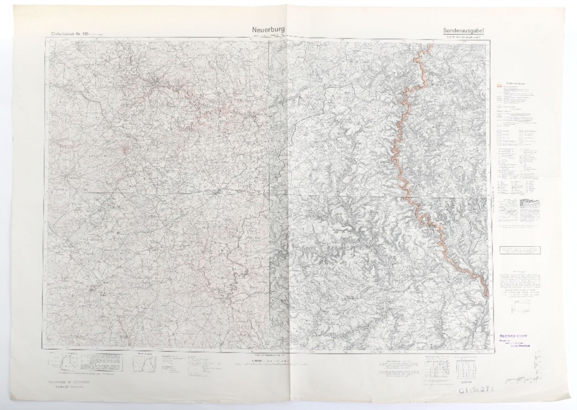 Maps, Einheitsblatt, Sonderausgabe 1:100K WW2 Period