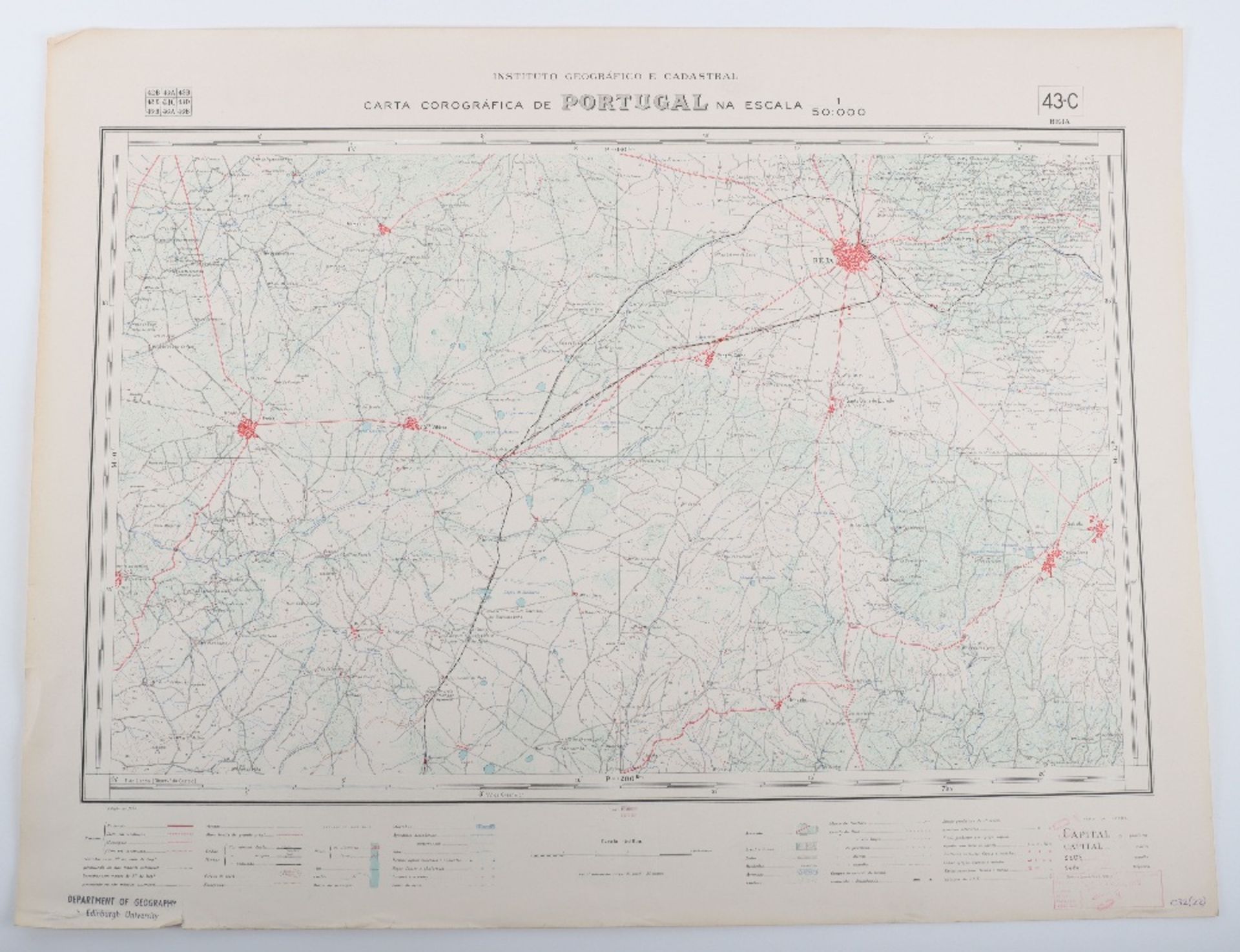 Maps Inst. Geografico E Cadahal Carta Corograficsa de Portugal Na Escale 1:50K 1935-1960