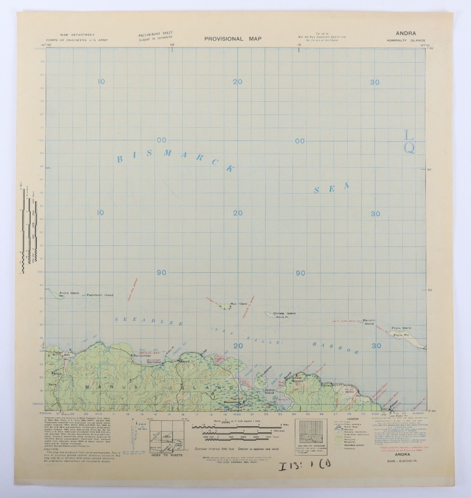 Series of Original Provisional Maps of the Admiralty Islands in the Bismarck Sea - Bild 6 aus 11