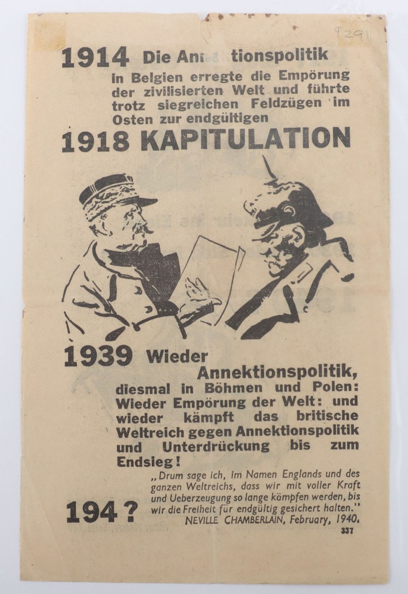 Another Collection of Rare and Interesting Mainly WWII Propaganda Leaflets - Bild 30 aus 30