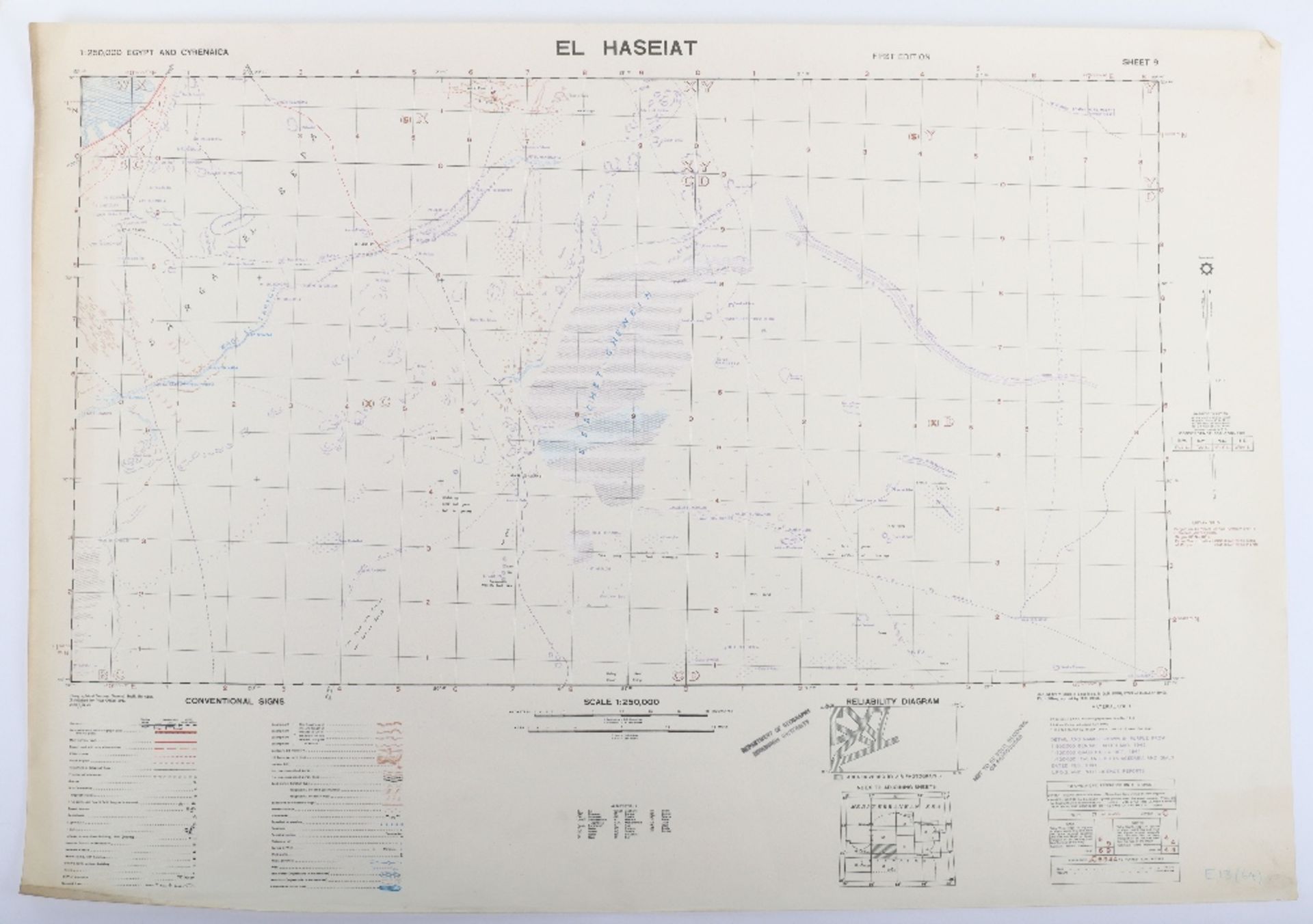 Maps GSGS4386 Egypt 1:250K WW2 Period - Bild 2 aus 8