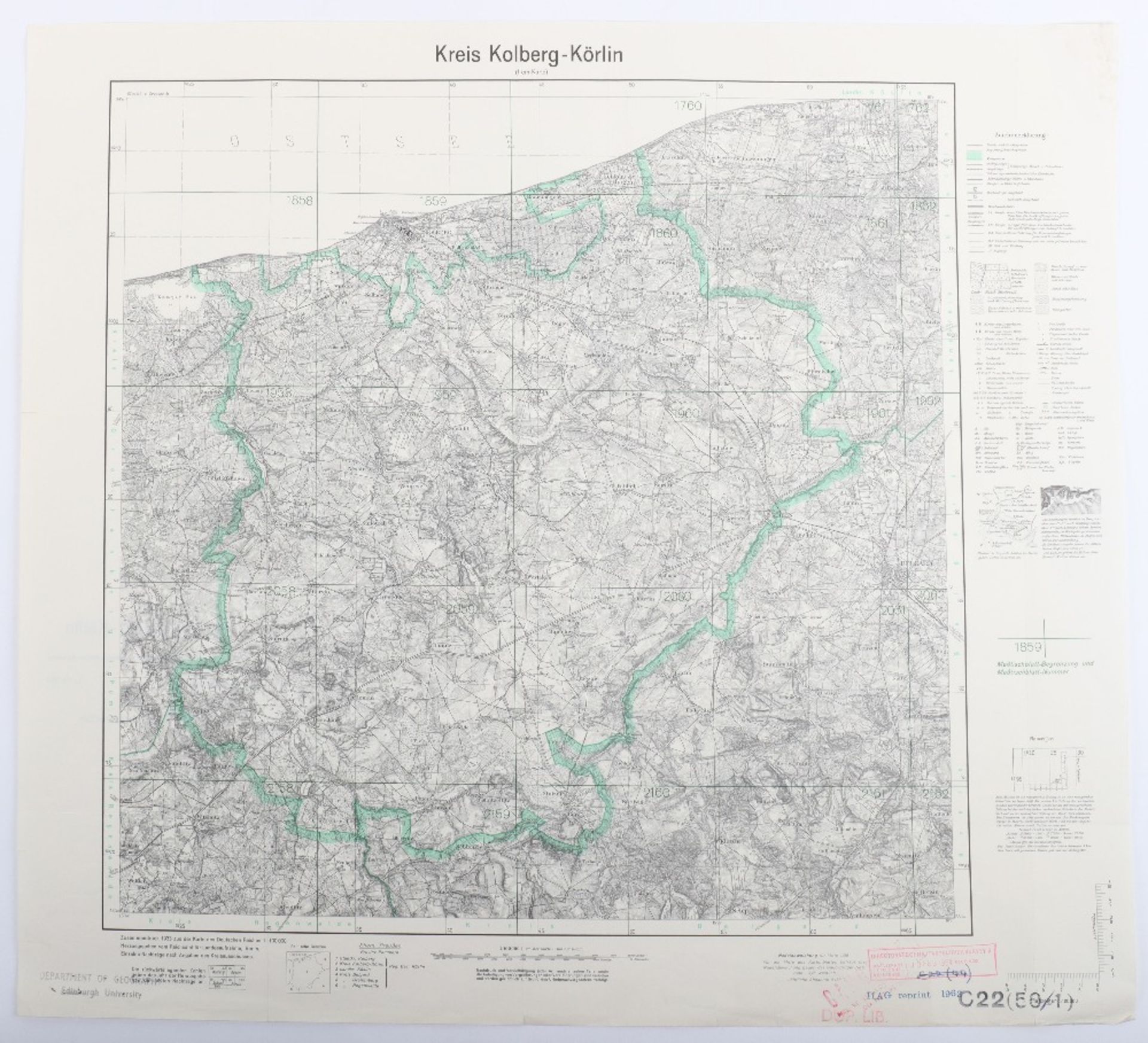 Maps, Zusamendruck aus der Karte des Deutschen Reich - Bild 2 aus 28