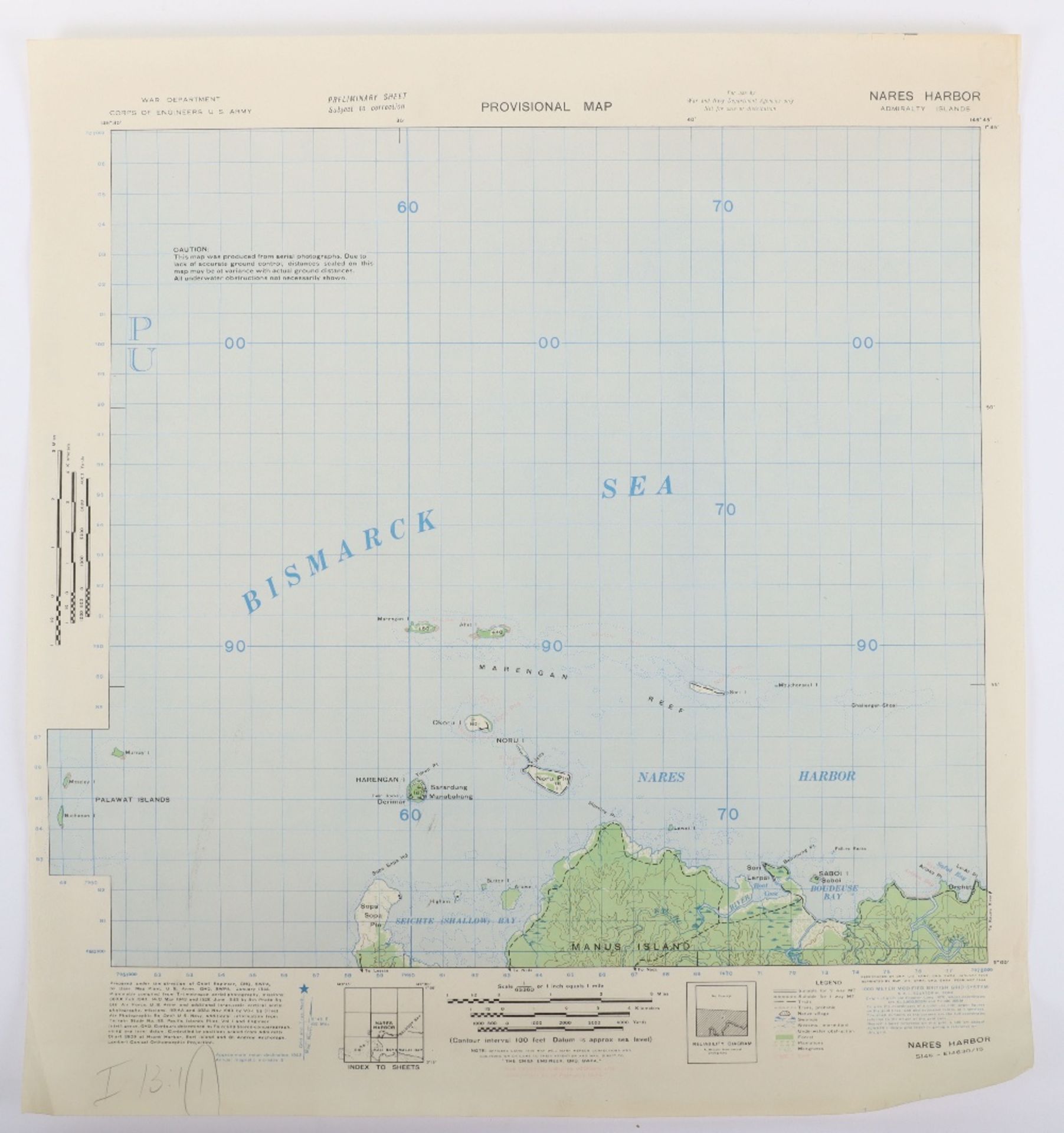 Series of Original Provisional Maps of the Admiralty Islands in the Bismarck Sea