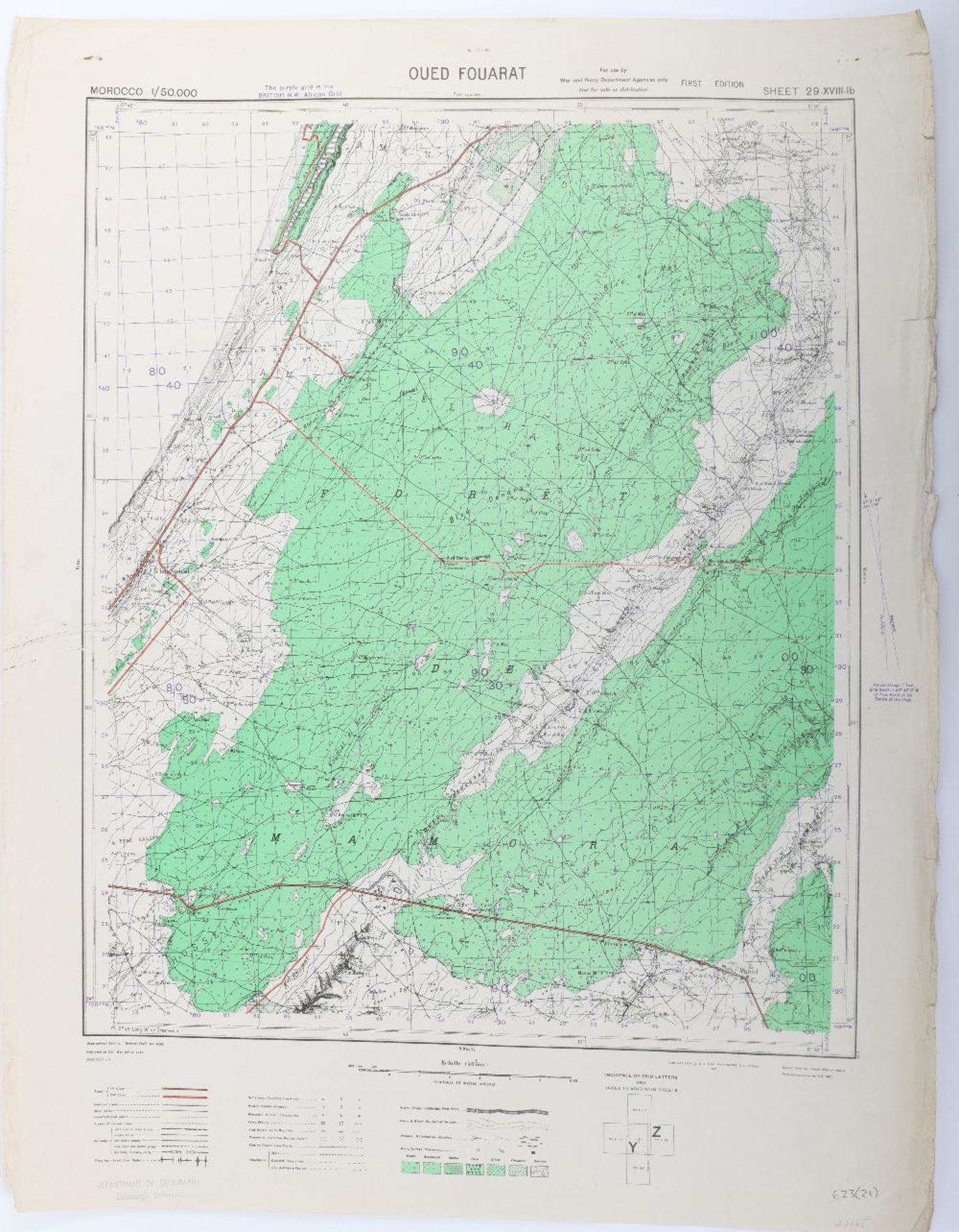 Maps, GSGS 4233 Morocco 1:50K WWII Period, - Bild 3 aus 6