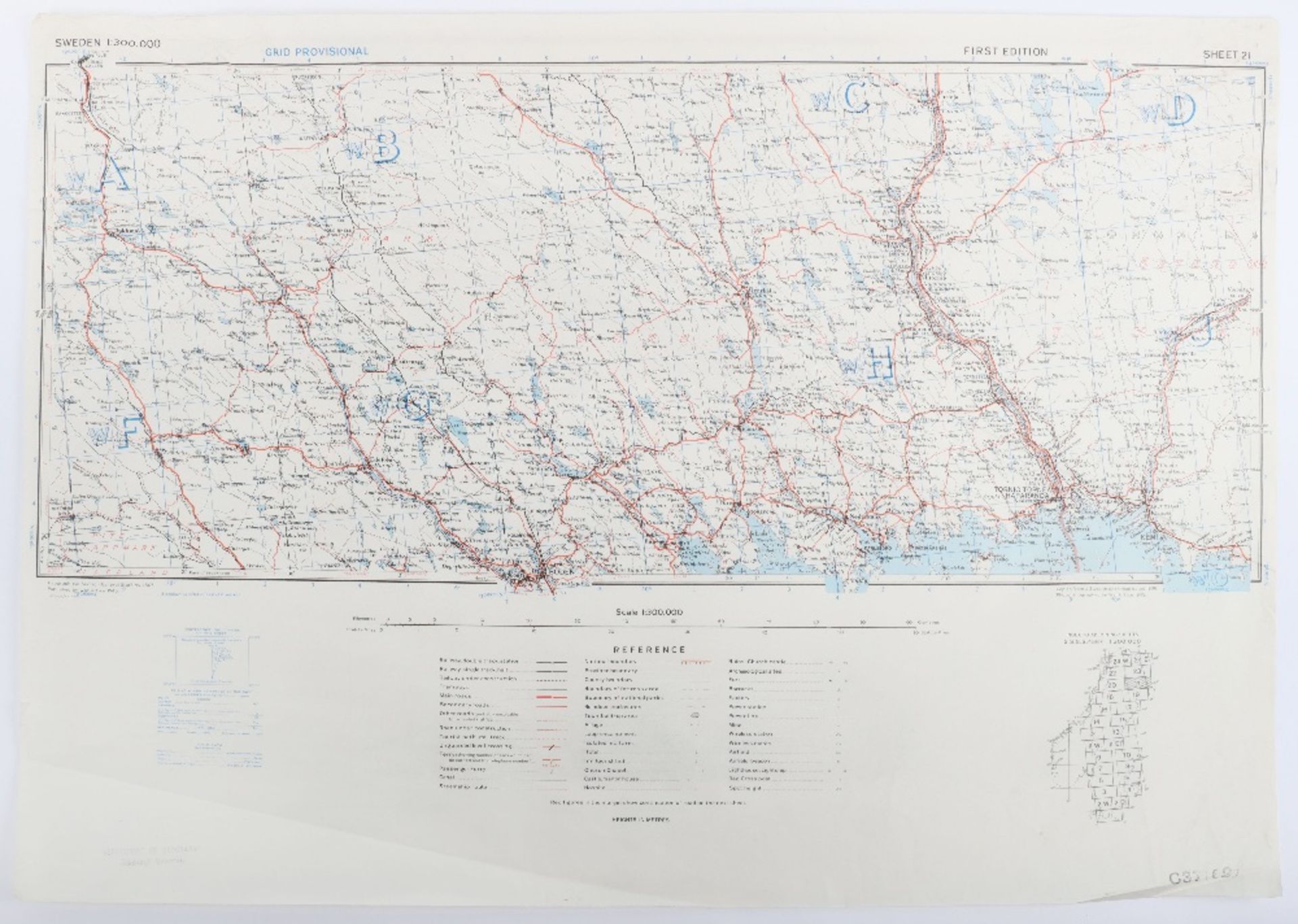 Maps,GSGS4567 Sweden 1:300K WW2 Period - Bild 6 aus 7