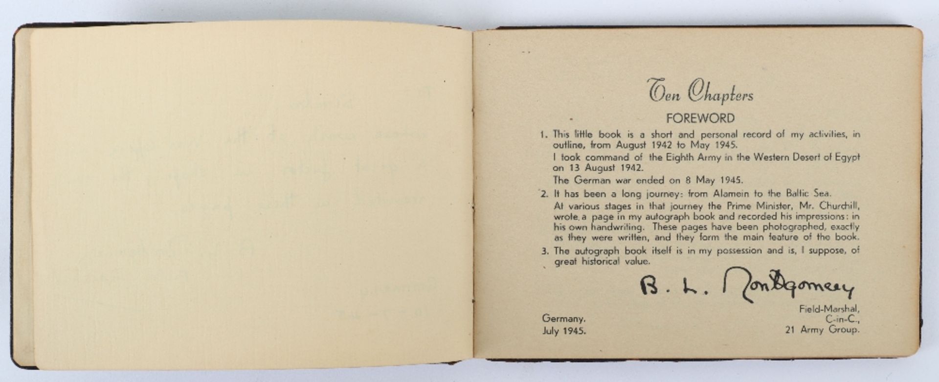 Ten Chapters 1942 to 1945 Deluxe edition with leather covers containing all of Montgomery's importan - Image 4 of 10