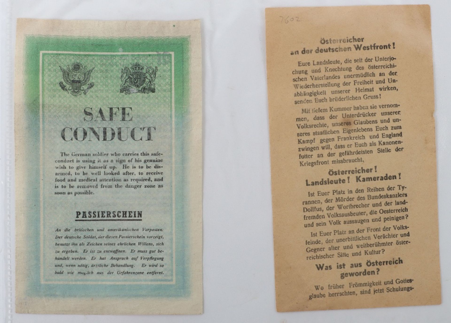 Another Collection of Rare and Interesting Mainly WWII Propaganda Leaflets - Bild 24 aus 30