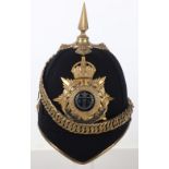 Post 1902 Middlesex Regiment Officers Home Service Pattern Helmet