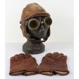 Royal Flying Corps Style Short Pattern Flying Helmet