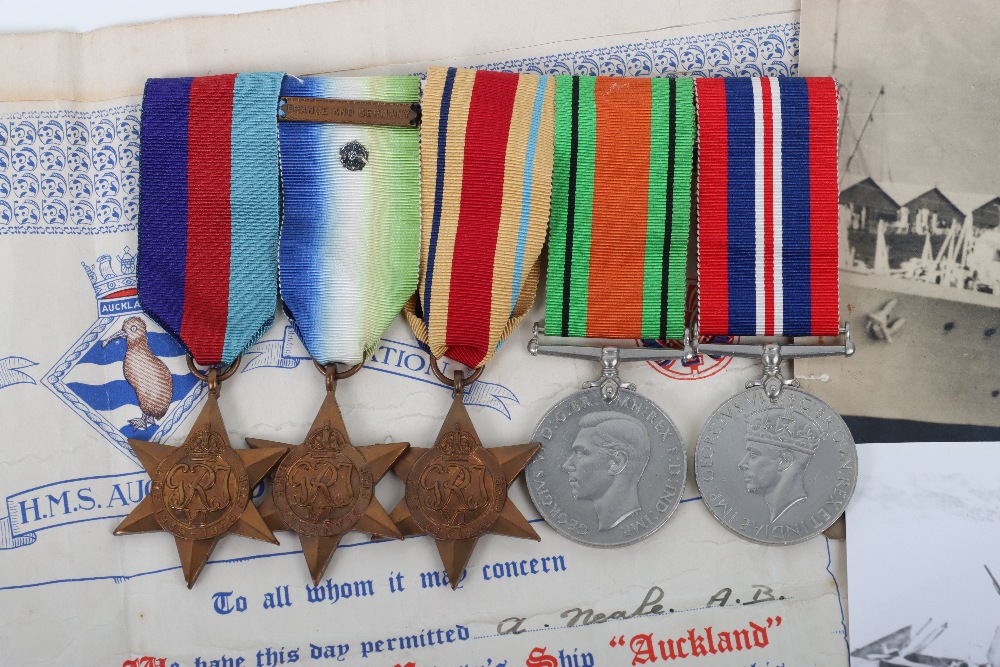 WW2 Royal Navy Medal Grouping of HMS Auckland Interest - Image 2 of 7