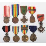 Grouping of WW1 Allied Nations Medals