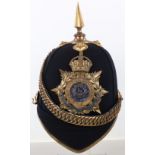 Post 1902 Bedfordshire Regiment Officers Home Service Pattern Helmet