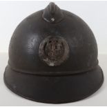Rare WW1 French 9th (Algerian) Tirailleur Regiment M-15 Adrian Steel Helmet