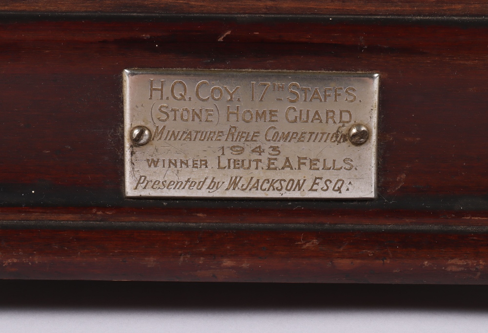 WW2 Staffordshire Home Guard Presentation Mantle Clock - Image 3 of 8