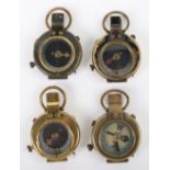 4x WW1 British Officers Compasses