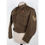 WW2 Far East Royal Artillery 2nd Infantry Division Battle Dress Blouse