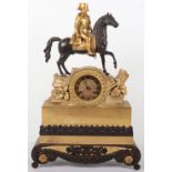 19th Century French Mantle Clock Napoleon Bonaparte on Horseback