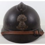 WW1 French Colonial Troops M-15 Adrian Steel Helmet