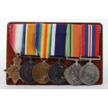 WW1 British Royal Navy Trio & Long Service Good Conduct Medal Group of Six HMS Dryad