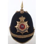 Victorian Queens Royal West Surrey Regiment Officers Home Service Helmet
