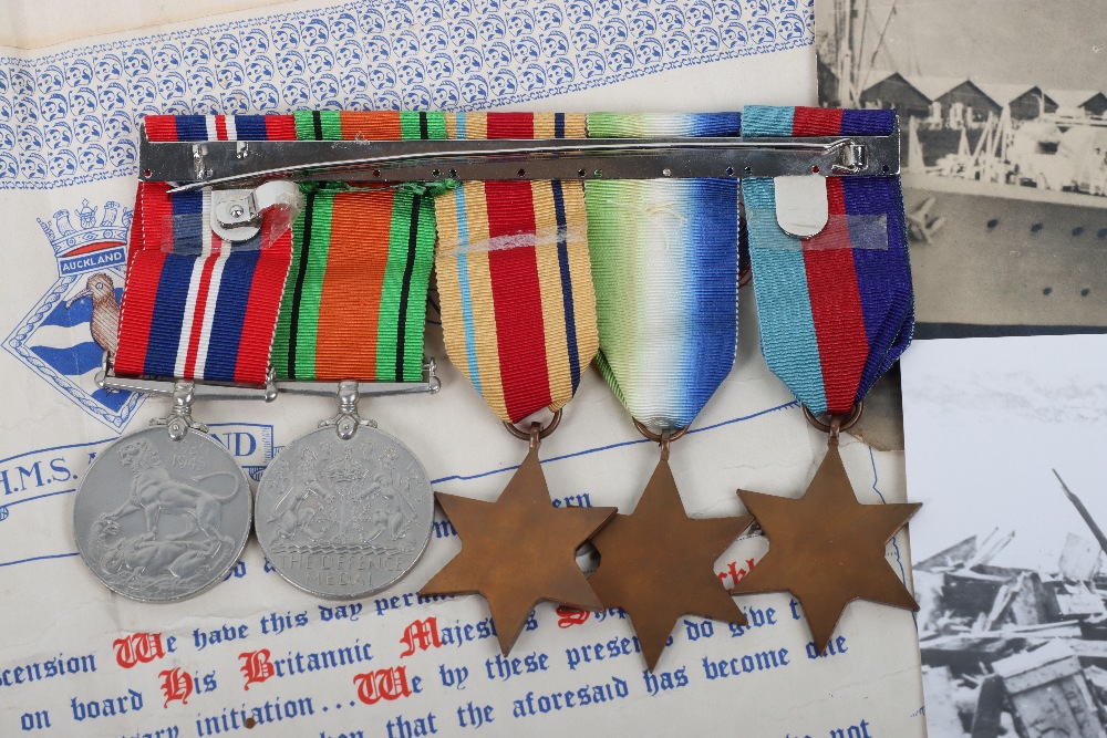 WW2 Royal Navy Medal Grouping of HMS Auckland Interest - Image 7 of 7