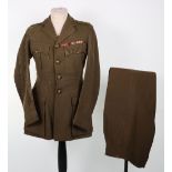 WW2 British Officers Service Dress Uniform 151st / 152nd (Ayrshire Yeomanry) Field Regiments Royal A