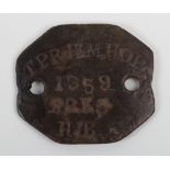 Scarce WW1 Identity Disc of the Household Battalion