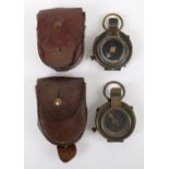 2x British Officers 1918 Dated Compasses