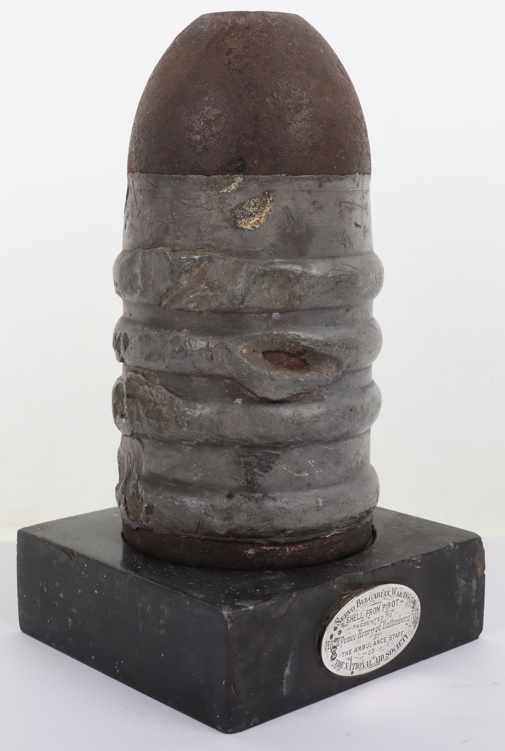 Artillery Shell Head from the Battle of Pirot During the Servo-Bulgarian War 1885 Presented to H.R.H - Image 3 of 8