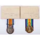 WW1 British Officers Medal Pair Royal Garrison Artillery