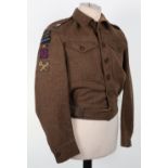 WW2 Royal Electrical Mechanical Engineers Craftsman’s Battle Dress Blouse Attached Seaforth Highland