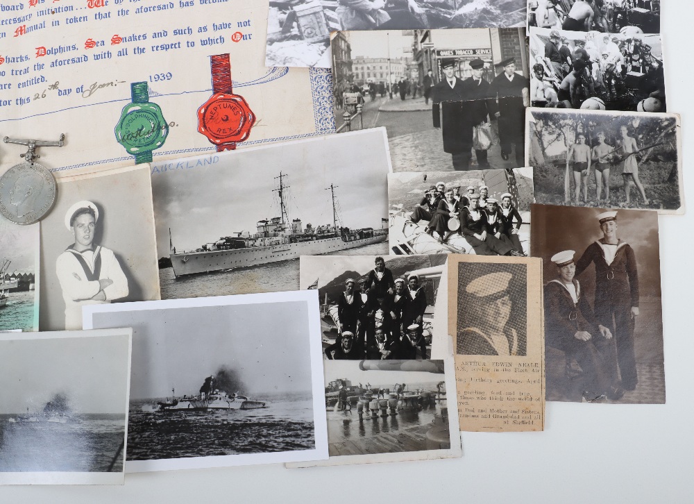 WW2 Royal Navy Medal Grouping of HMS Auckland Interest - Image 4 of 7
