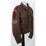 WW2 Battle Dress Blouse of East Yorkshire Regiment Distinguished Conduct Medal Winner