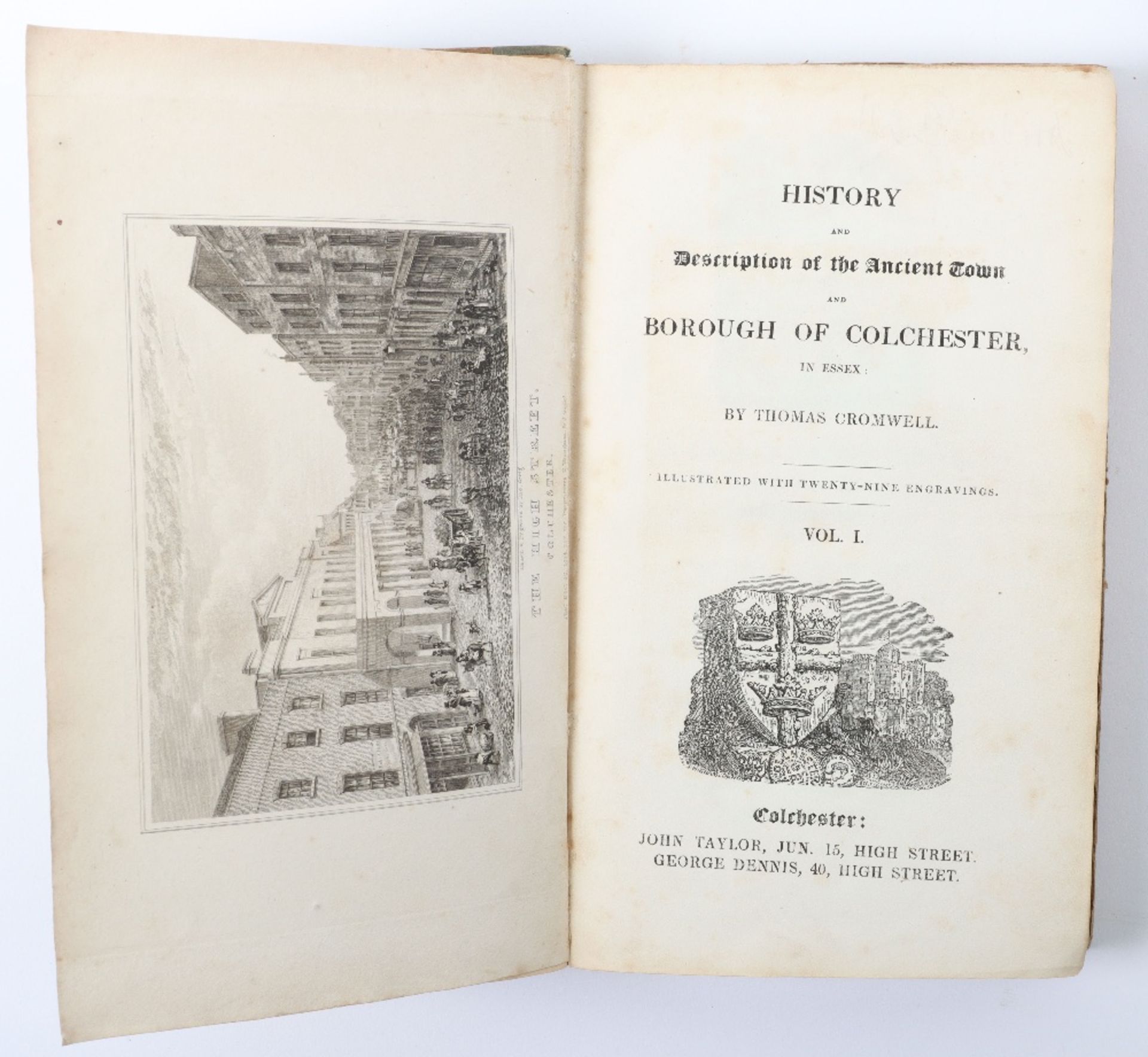 History and Description of the Ancient Town and Borough of Colchester by Thomas Cromwell, Two volume - Image 4 of 8