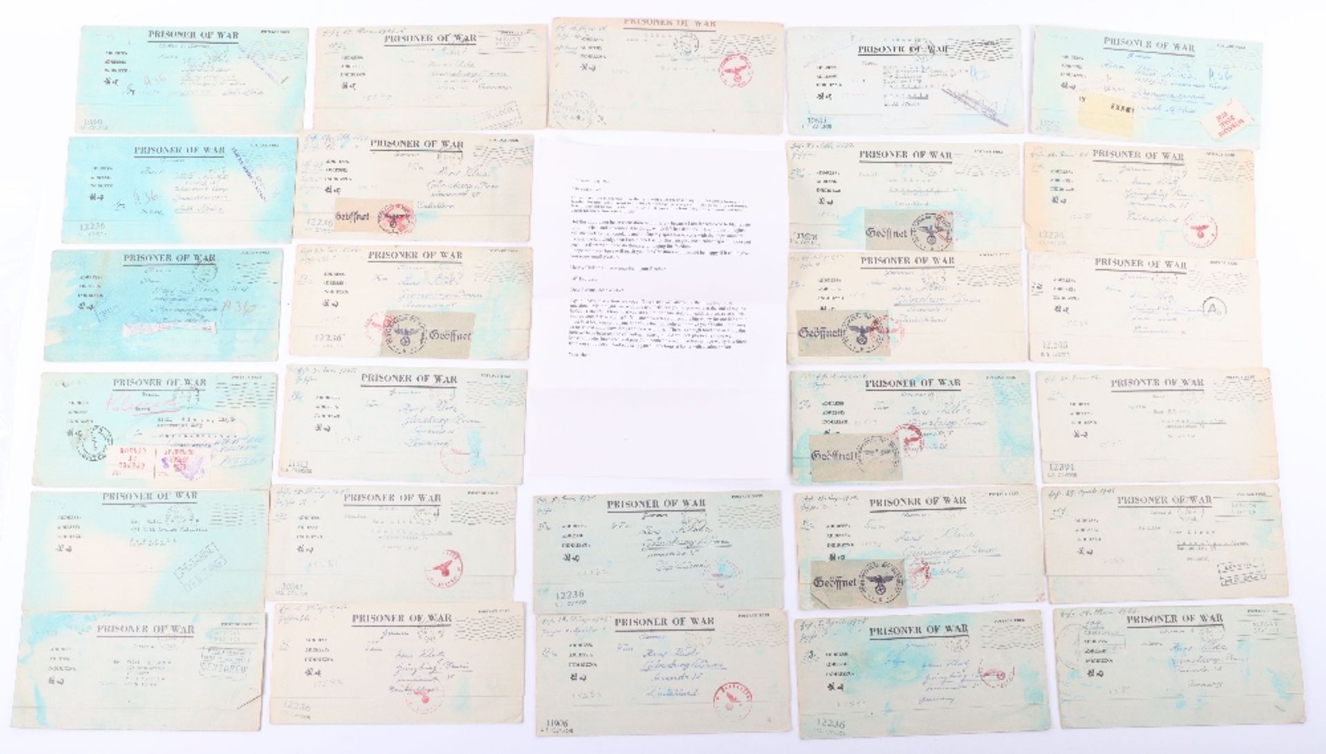 Unusual Collection POW Letters Sent from America by a German Prisoner (Hans Klotz)