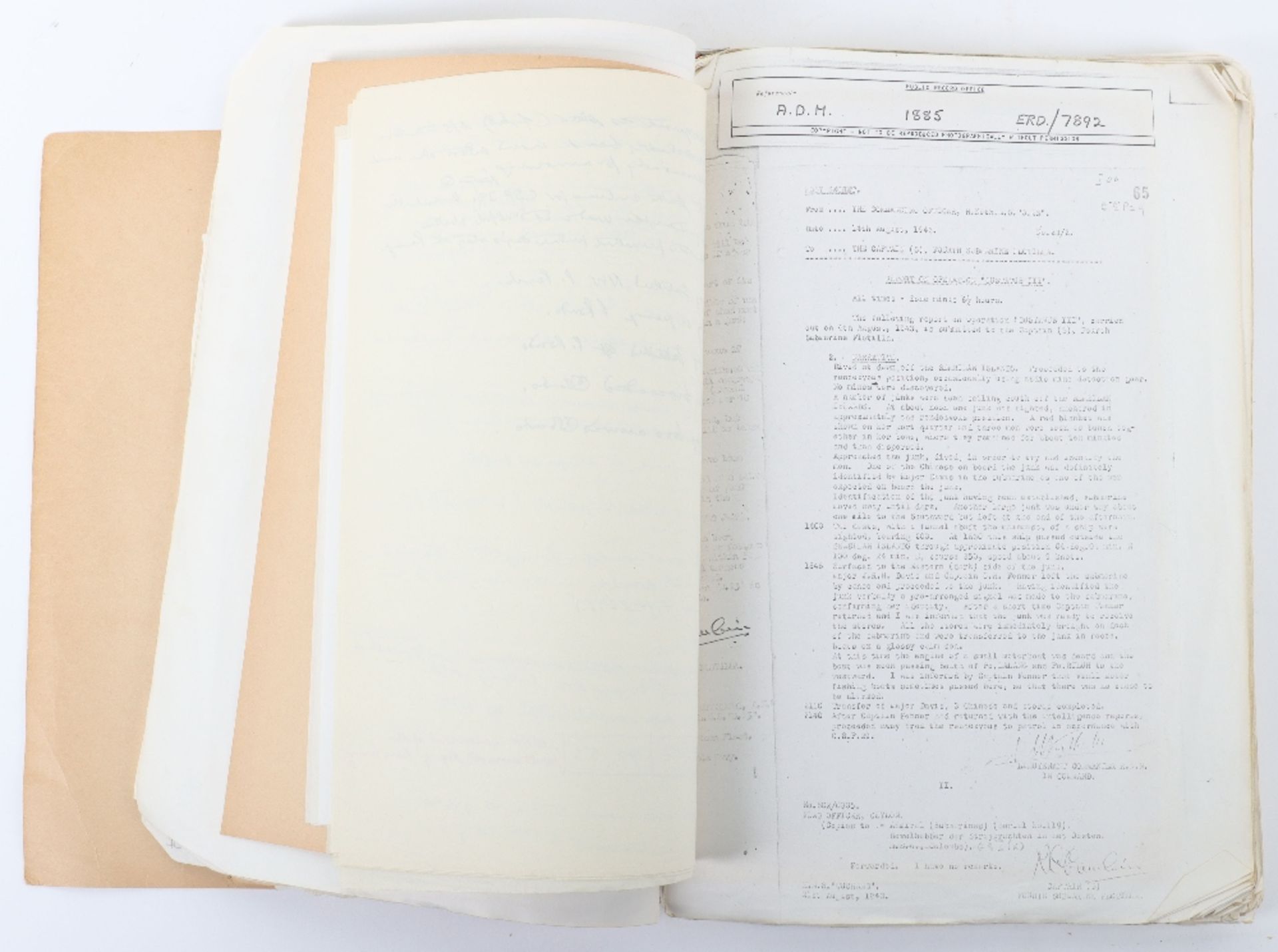 Unusual Research File Relating to World War 2 Allied Eastern Fleet Submarine Special Operations most - Image 10 of 15